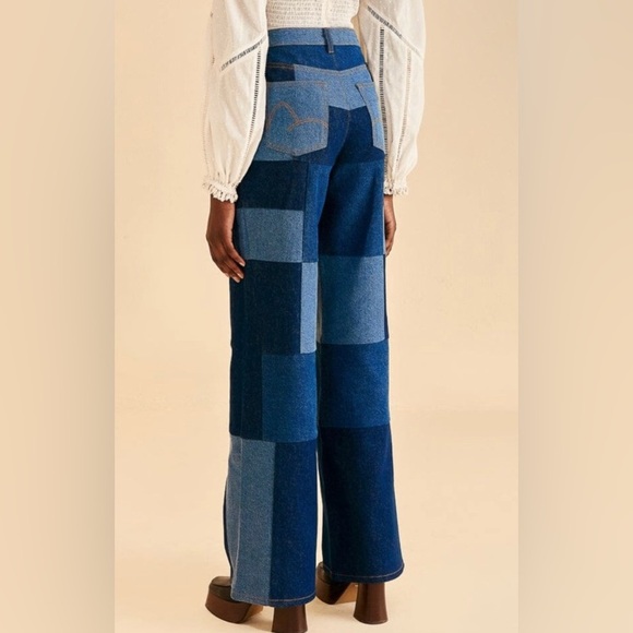 NWT Farm Rio Graphic Patch Denim Jeans - Picture 2 of 3